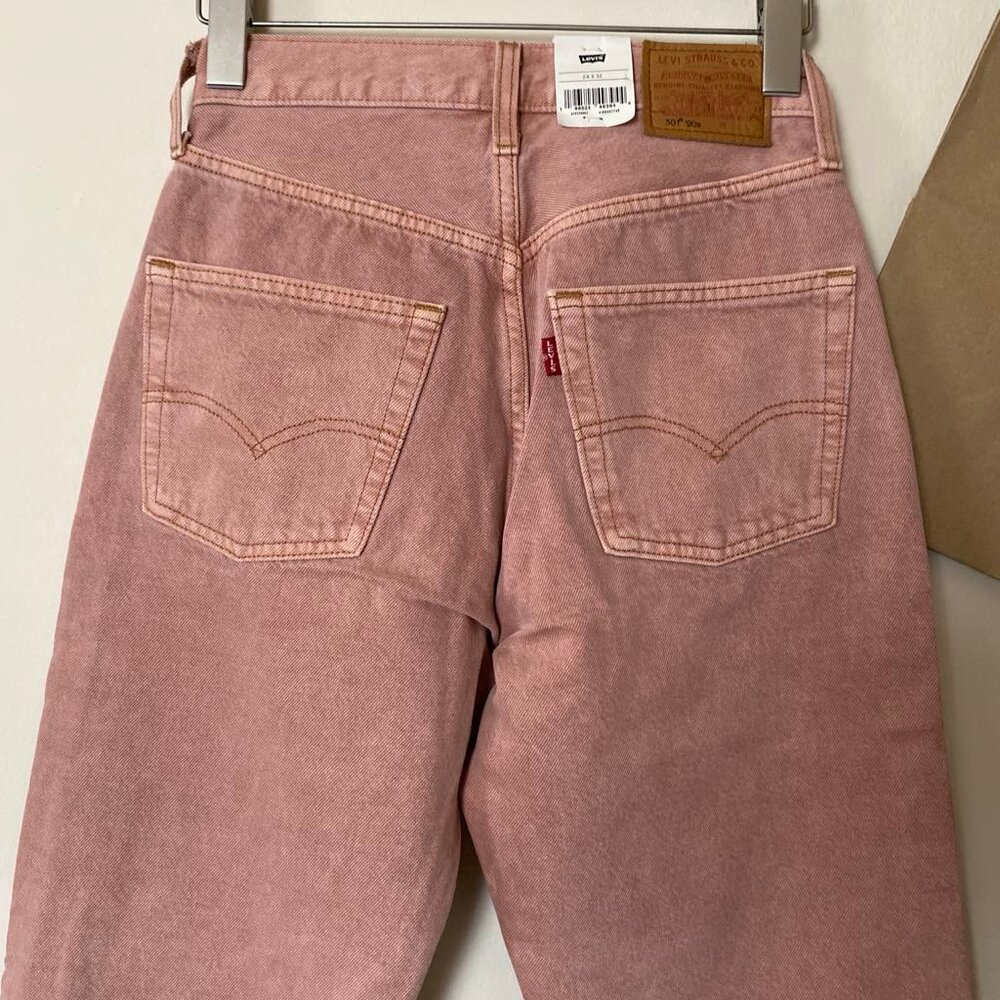 LEVI'S 501 '90s Women's Pink Jeans (Size: 24x32) NWT - Picture 9 of 11